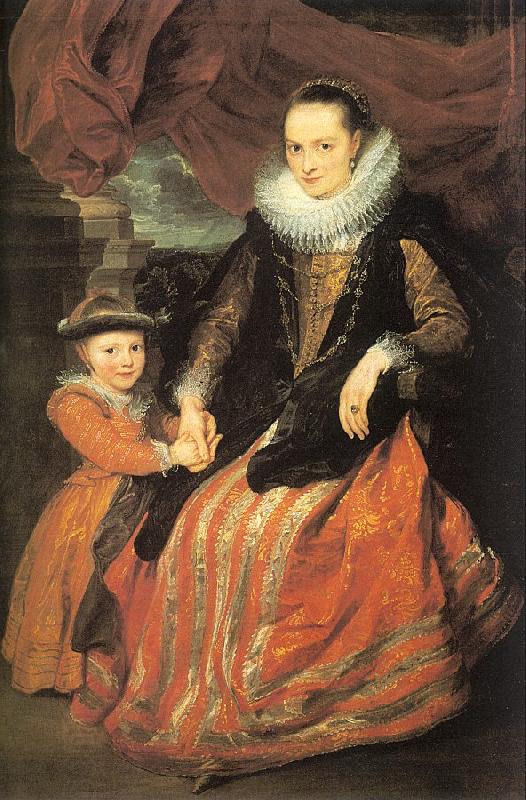 Dyck, Anthony van Susanna Fourment and her Daughter